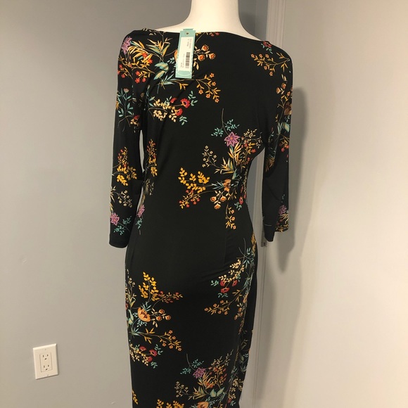 Never worn Flower black dress - Picture 6 of 9